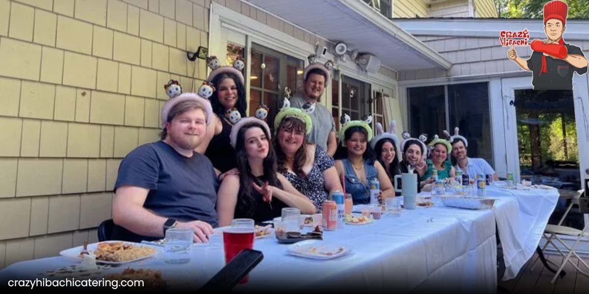 Outdoor hibachi party